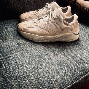 Yeezy Cream and Tan Sneakers